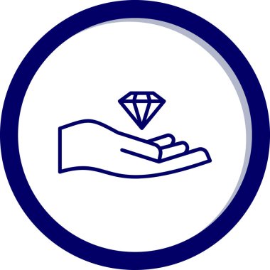 Elmas. Web simgesi basit illüstrasyon