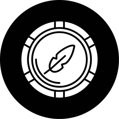 Beyaz arkaplanda izole edilmiş pusula simgesi vektörü