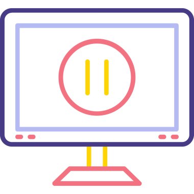 Bilgisayar. Web simgesi basit illüstrasyon