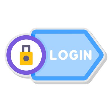 Moda biçimi izole edilmiş arkaplanda giriş simgesi