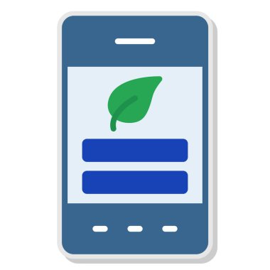 mobil eko yeşil vektör simgesi