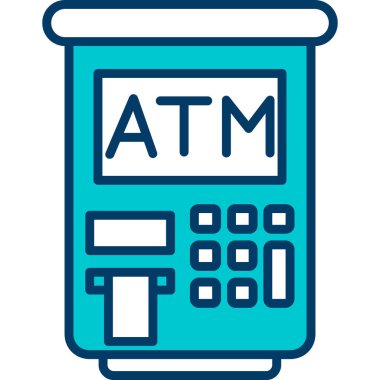 atm simge vektör illüstrasyonu