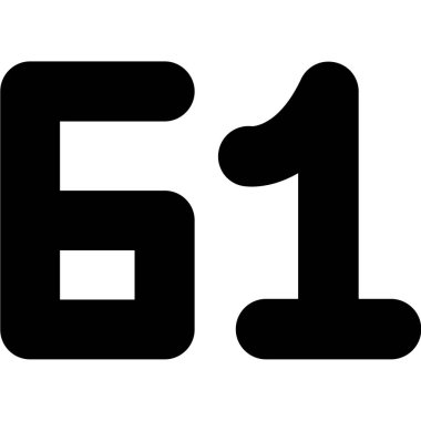 6 numaralı simge vektör illüstrasyonu