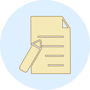 Belge simgesinin vektör illüstrasyonu