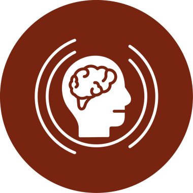 beyin ikonu vektör illüstrasyonu