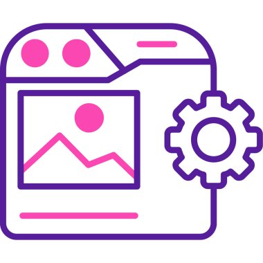 Dişli vektör çizim tasarımlı akıllı telefon