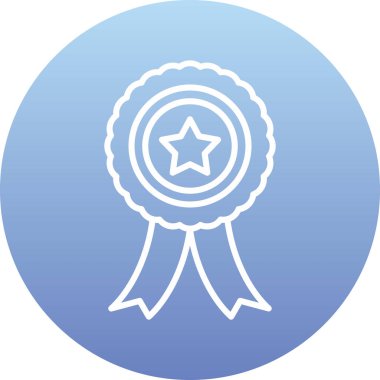 Mavi rozet simgesinin vektör çizimi