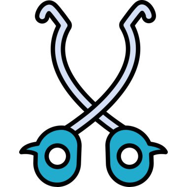 kanca simgesi renk dış hat vektörü