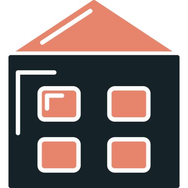 Ev. Web simgesi basit illüstrasyon