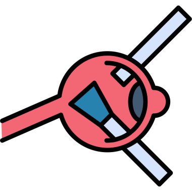 Çizgi film kırmızı fırçasının vektör çizimi