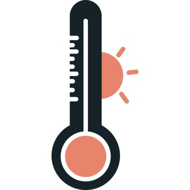 termometre simgesi vektör illüstrasyonu