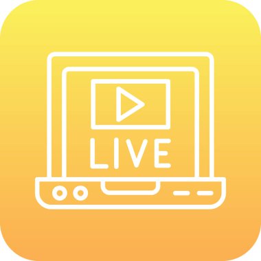 canlı video vektör simgesi