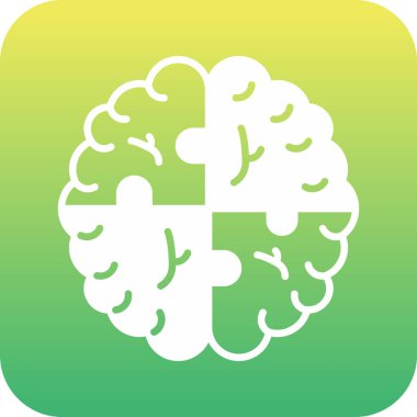 Soyut arkaplanda beyin simgesi izole edildi