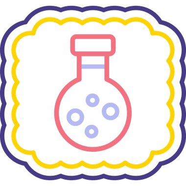 Kimyasal matara. Basit illüstrasyon