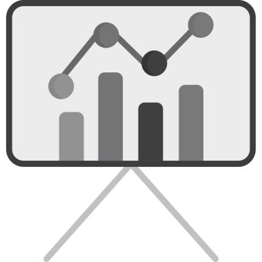 Sunum simgesi, vektör illüstrasyonu. düz tasarım biçimi