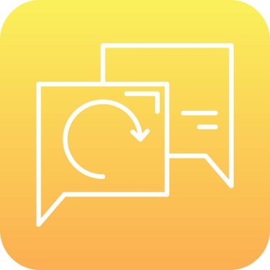 Sohbet simgesinin vektör illüstrasyonu