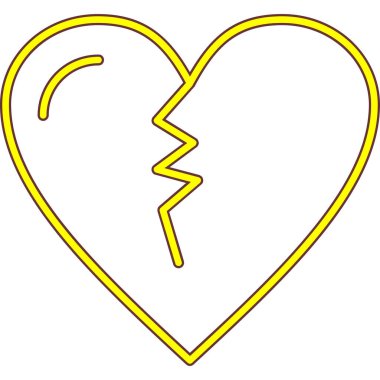 kalp kırılan vektör simgesi