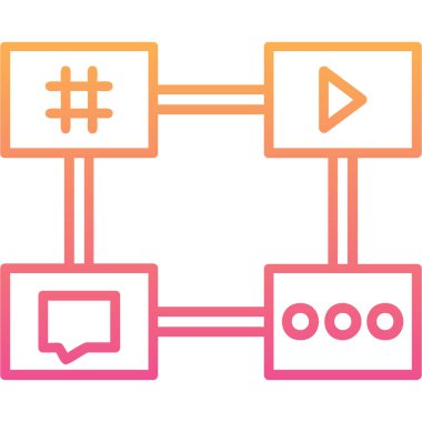şebeke. Web simgesi basit illüstrasyon