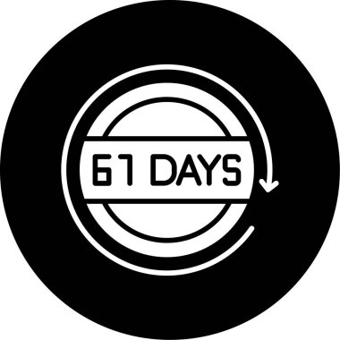 5 gün geri sayım simgesi. 5 gün geri sayım işareti. vektör illüstrasyonu