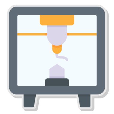 Fabrika Düz Vektör Simgesi