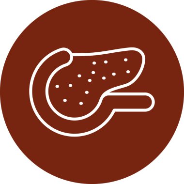 Mide organı simgesi, vektör illüstrasyonu