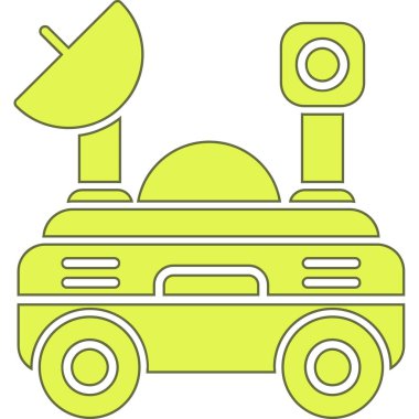 Yeşil araba ikonu. vektör illüstrasyonu