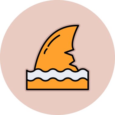 Bir tekne simgesinin vektör illüstrasyonu