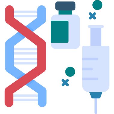 Aşı ve covid - 19 vektör simgesi.