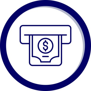 Para simgesi. Para vektör simgesi web için basit örnek.