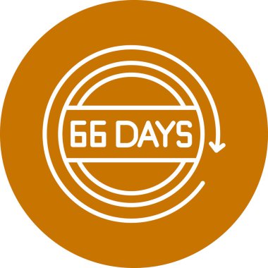 Beyaz vektör illüstrasyonunda izole edilmiş 6 günlük düz tasarım simgesi. hafta ve pazar konsepti