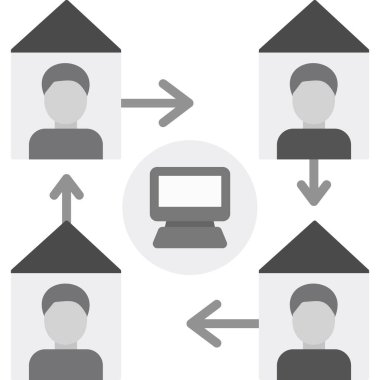 iş ağı vektör illüstrasyonu