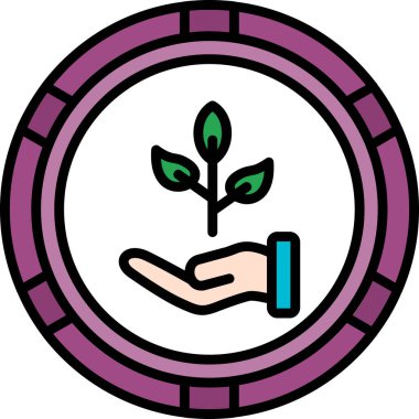 Bitki simgesinin vektör illüstrasyonu