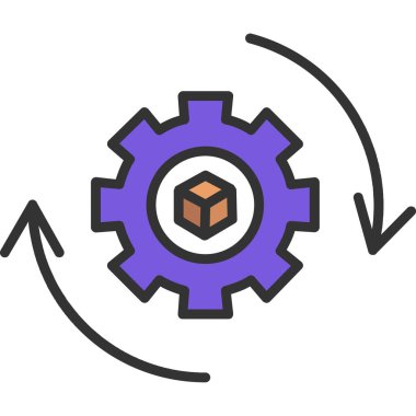 dişli simgesi vektör illüstrasyonu
