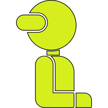 Çizgi film adamının vektör çizimi