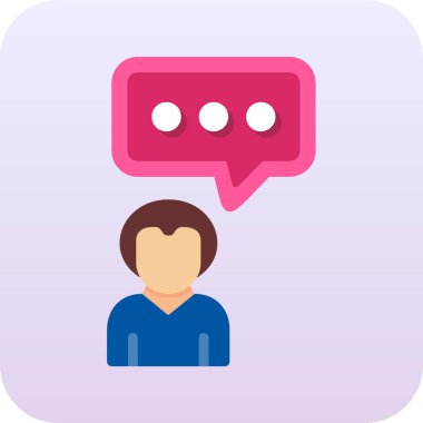 Sohbet simgesi vektör illüstrasyonu