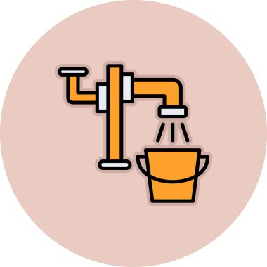 duş ikonu vektör illüstrasyonu