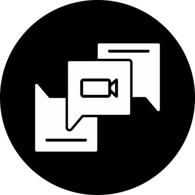 Sohbet simgesi, vektör illüstrasyonu beyaz arkaplanda izole edildi