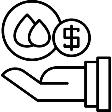 Para için. Web simgesi basit illüstrasyon