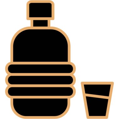 içki cam simgesi, vektör illüstrasyon tasarımı