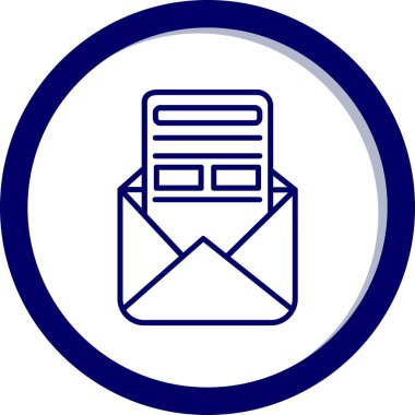 Zarf. Web simgesi basit illüstrasyon