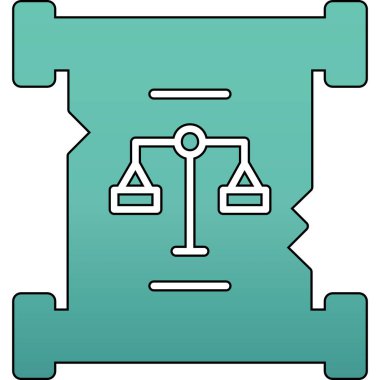 adalet simgesi vektör illüstrasyonu