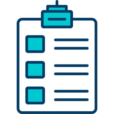 Kontrol listesi. Web simgesi basit illüstrasyon