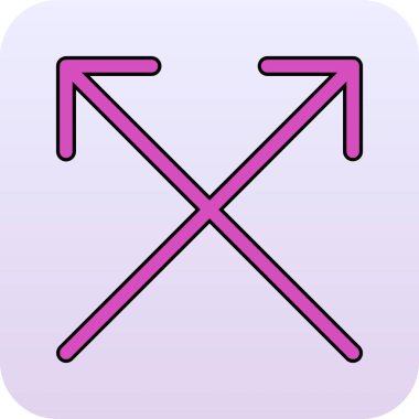 İki yönde ok simgesi.