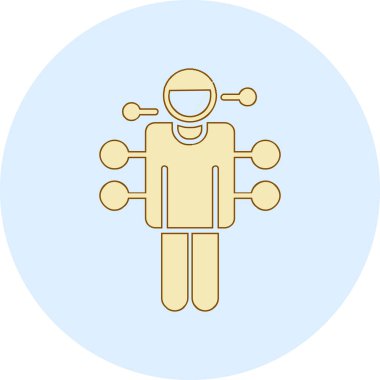 Robot simgesinin vektör illüstrasyonu