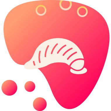 Mantar. Web simgesi basit illüstrasyon