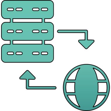 veritabanı vektör renk simgesi