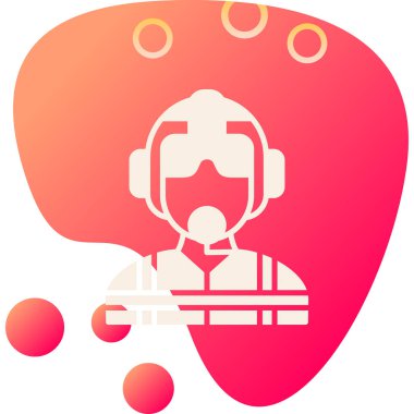 astronot simgesi, vektör illüstrasyonu basit tasarım