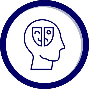 kafa beyin simgesi ile. vektör çizim