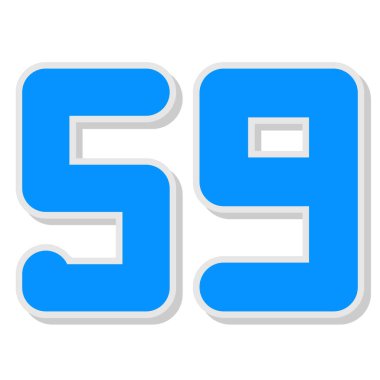 Modern tasarım tarzında 6 numara, vektör illüstrasyonu