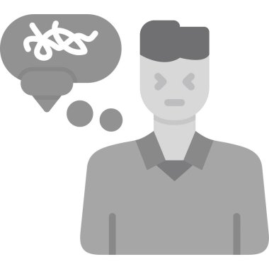 Konuşma kabarcığı vektör tasarımı olan adam